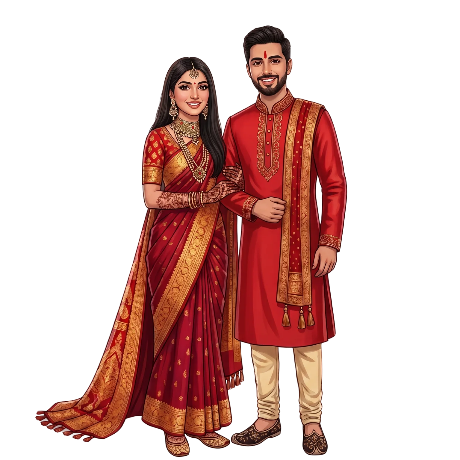 Couple Mandap Illustration